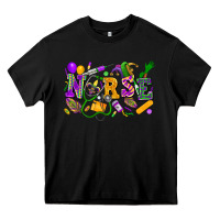 Black nurse mardi gras Heavy Core Tee - FaDigitalArtStudio