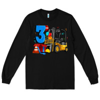 Black forklift birthday three Long Sleeve Tee - Artiststas