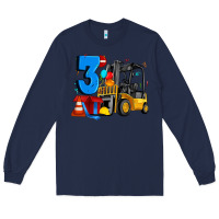Navy forklift birthday three Long Sleeve Tee - Artiststas