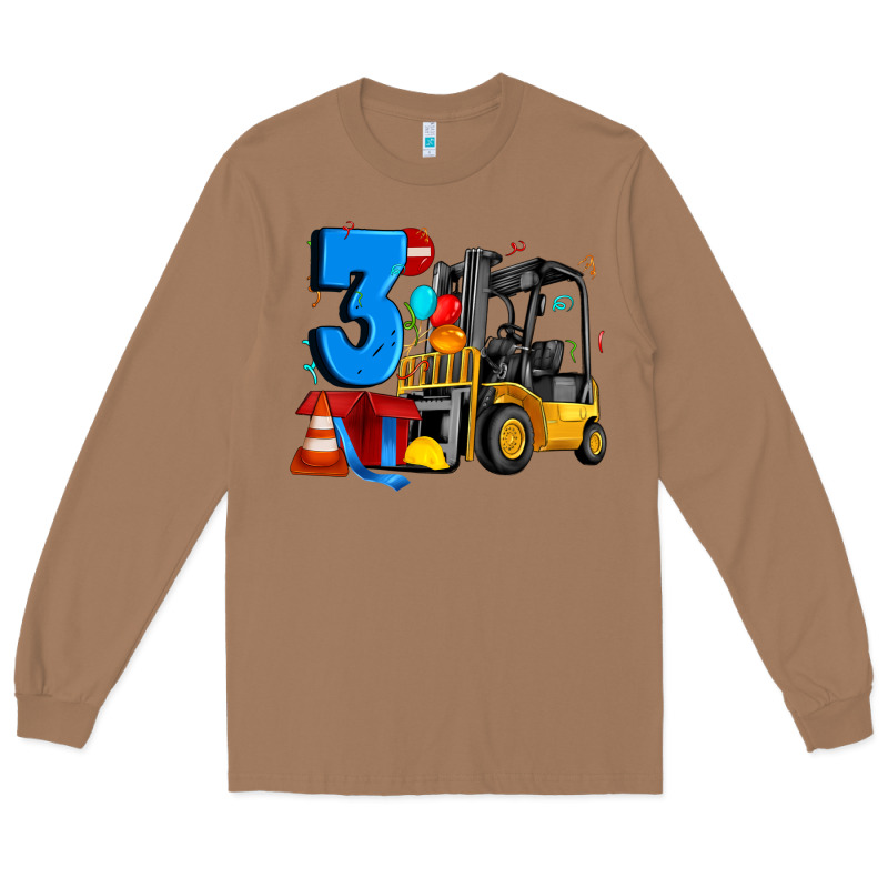 Forklift Birthday Three Long Sleeve Tee by Artiststas | Teevron
