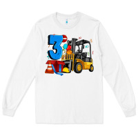 White forklift birthday three Long Sleeve Tee - Artiststas