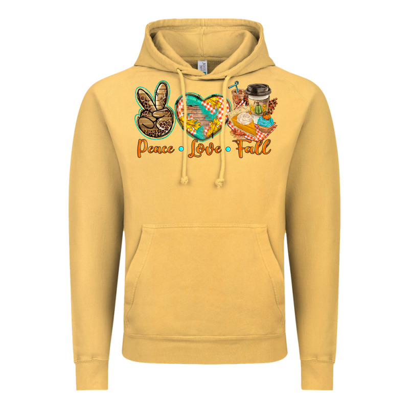 Peace Love Fall Vintage Hoodie by BarkalooDesign | Teevron