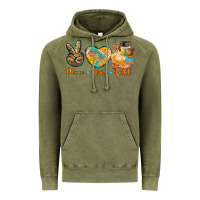 Vintage Olive peace love fall Vintage Hoodie - BarkalooDesign