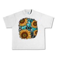 Lunar Rock sunflower cowhide and turquoise patches Urban Heavy Tee - RanaPortraitStore
