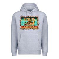 Heather Grey taco tribe western background Premium Hoodie - BarkalooDesign
