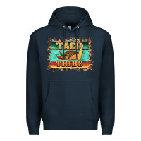Navy taco tribe western background Premium Hoodie - BarkalooDesign