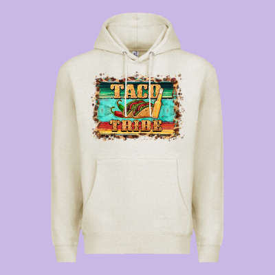 Taco Tribe Western Background Premium Hoodie Designed By Barkaloodesign