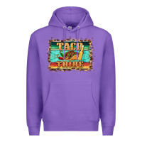 Purple taco tribe western background Premium Hoodie - BarkalooDesign