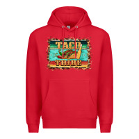 Red taco tribe western background Premium Hoodie - BarkalooDesign