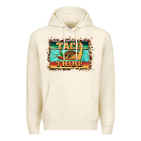 Tofu taco tribe western background Premium Hoodie - BarkalooDesign