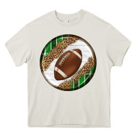 Cream American Football Round Carrings 2 Heavy Core Tee - BundleAndBundleShop