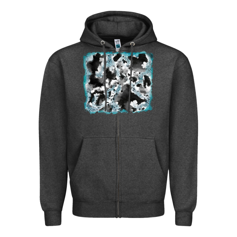 Cowhide Glitter Leather Background Zipper Hoodie by RanaPortraitStore | Teevron