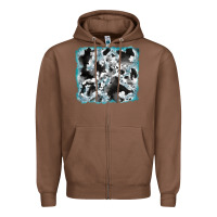 Chestnut cowhide glitter leather background Zipper Hoodie - RanaPortraitStore