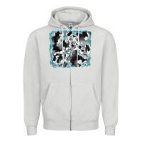 Dove Grey cowhide glitter leather background Zipper Hoodie - RanaPortraitStore