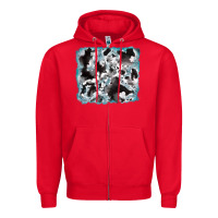 Red cowhide glitter leather background Zipper Hoodie - RanaPortraitStore