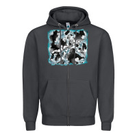 Smoke cowhide glitter leather background Zipper Hoodie - RanaPortraitStore