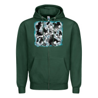 Sports Green cowhide glitter leather background Zipper Hoodie - RanaPortraitStore