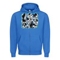 True Royal cowhide glitter leather background Zipper Hoodie - RanaPortraitStore