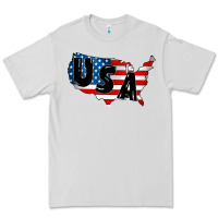 Dove Grey Usa Premium Tee - CowhideDigitalArt