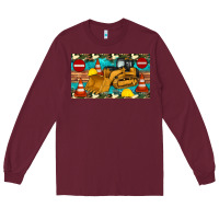 Burgundy bulldozer sippy Long Sleeve Tee - Artiststas