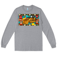 Heather Grey bulldozer sippy Long Sleeve Tee - Artiststas