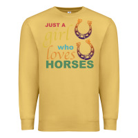Antique Gold Just a Girl Who Loves Horses Premium Sweatshirt - Bettercallsaul