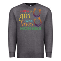 Charcoal Heather Just a Girl Who Loves Horses Premium Sweatshirt - Bettercallsaul