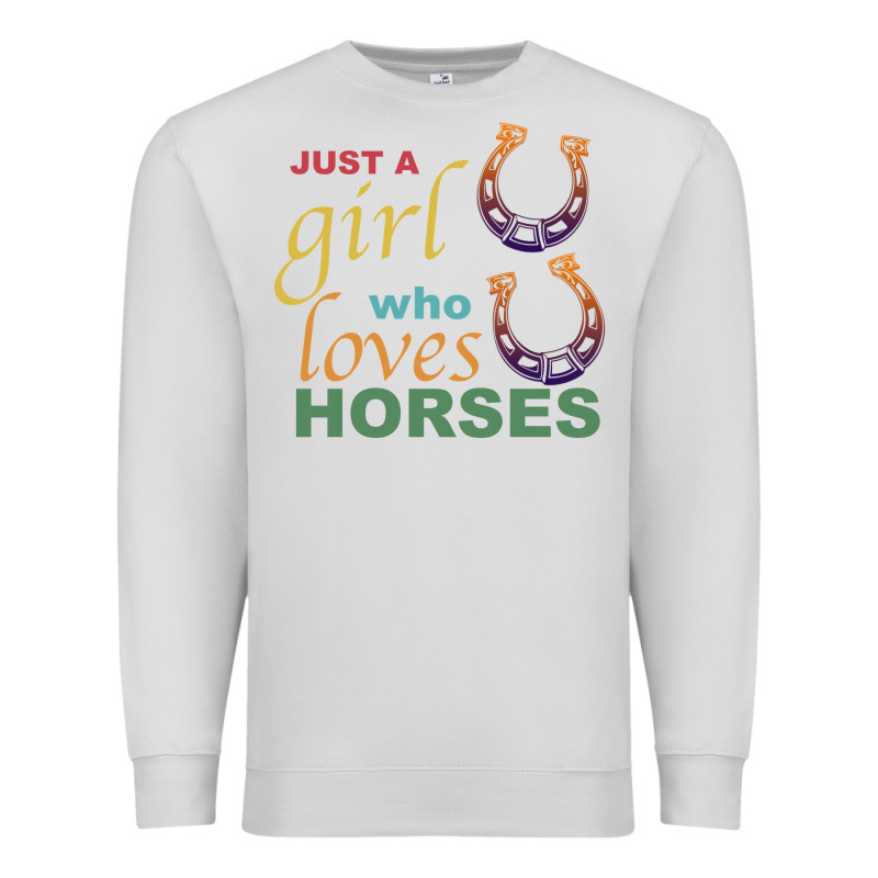 Just A Girl Who Loves Horses Premium Sweatshirt by Bettercallsaul | Teevron