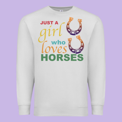Just A Girl Who Loves Horses Premium Sweatshirt Designed By Bettercallsaul