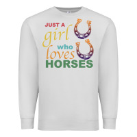 Dove Grey Just a Girl Who Loves Horses Premium Sweatshirt - Bettercallsaul