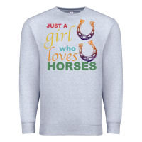 Heather Grey Just a Girl Who Loves Horses Premium Sweatshirt - Bettercallsaul