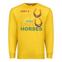 Lemon Just a Girl Who Loves Horses Premium Sweatshirt - Bettercallsaul