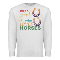 Oatmeal Heather Just a Girl Who Loves Horses Premium Sweatshirt - Bettercallsaul