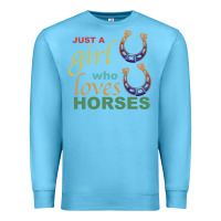 Ocean Blue Just a Girl Who Loves Horses Premium Sweatshirt - Bettercallsaul