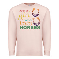 Pale Pink Just a Girl Who Loves Horses Premium Sweatshirt - Bettercallsaul