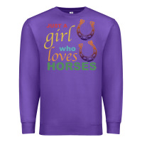 Purple Just a Girl Who Loves Horses Premium Sweatshirt - Bettercallsaul