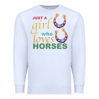 White Just a Girl Who Loves Horses Premium Sweatshirt - Bettercallsaul