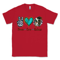 Red Peace Love Indians Classic Tee - Jasminsmagicworld
