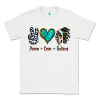 White Peace Love Indians Classic Tee - Jasminsmagicworld