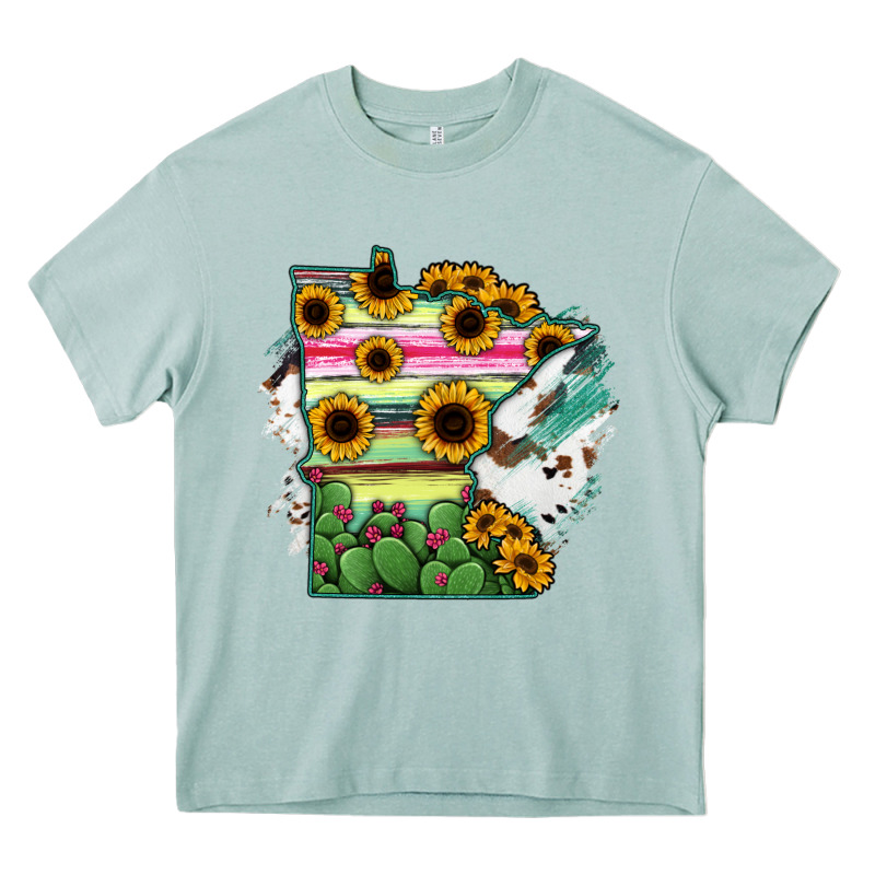 Minnesota State Map Heavy Core Tee by RanaPortraitStore | Teevron