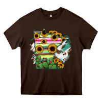 Chocolate Brown Minnesota State Map Heavy Core Tee - RanaPortraitStore