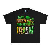 Black Eat drink and be Irish St. Patrick's Urban Heavy Tee - LillyAllenDesigns