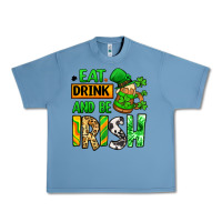 Pebble Blue Eat drink and be Irish St. Patrick's Urban Heavy Tee - LillyAllenDesigns