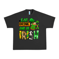 Pigment Black Eat drink and be Irish St. Patrick's Urban Heavy Tee - LillyAllenDesigns