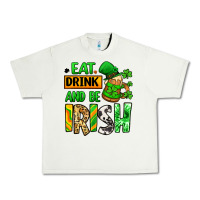 Pistachio Eat drink and be Irish St. Patrick's Urban Heavy Tee - LillyAllenDesigns