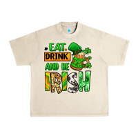 Sandshell Eat drink and be Irish St. Patrick's Urban Heavy Tee - LillyAllenDesigns