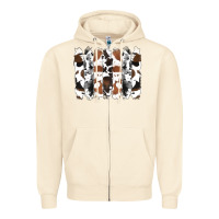 Sandshell cowhide brushstrokes Zipper Hoodie - RanaPortraitStore