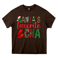 Chocolate Brown Santa's Favorite Cna Heavy Core Tee - BundleAndBundleShop