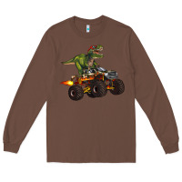 Chestnut monster truck and t rex dinosaur Long Sleeve Tee - Artiststas