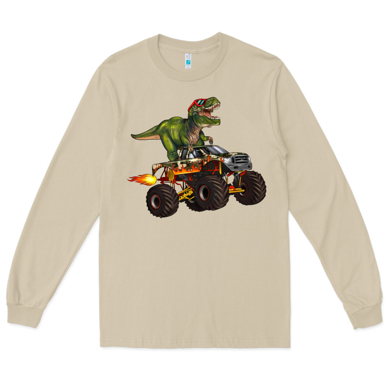 Monster Truck And T Rex Dinosaur Long Sleeve Tee by Artiststas | Teevron